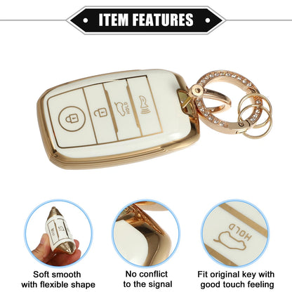 4 x Button Key Fob Shell Cover for Kia Forte Koup, Optima (2010-2019)