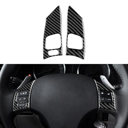 REAL CARBON FIBER Steering Wheel Button Cover for LEXUS IS (2006–2012)