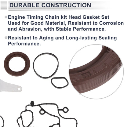 Engine Timing Cover Gasket Set for Dodge Challenger 2011-2016 3.6L 3.2L