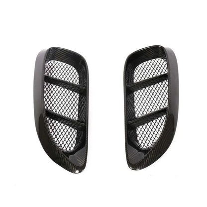 Real Carbon Fiber Side Fender Air Vent Cover Trim for Porsche 718 Cayman 2016-18