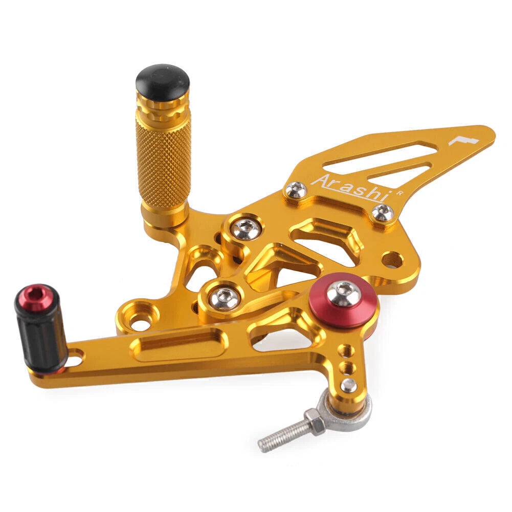 Rearset Foot Pegs Set for Aprilia RSV4 (2009-2011) - Gold 2 x Rear Sets