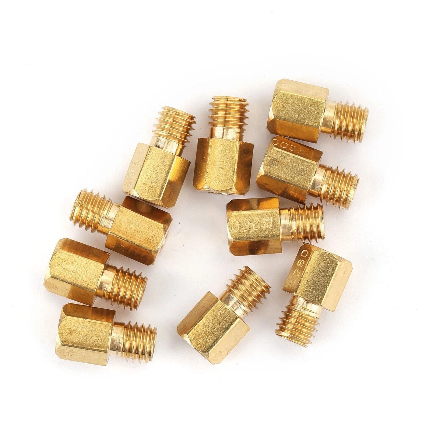 10x Hex Main Nozzle Set for Mikuni VM/TM/TMX Carburetor (200-290)