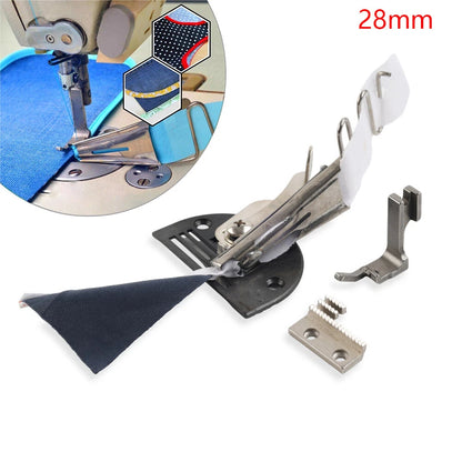 Overlock Curve Edge Folder Bias Binder Foot for 1NEEDLE Lockstitch Machine