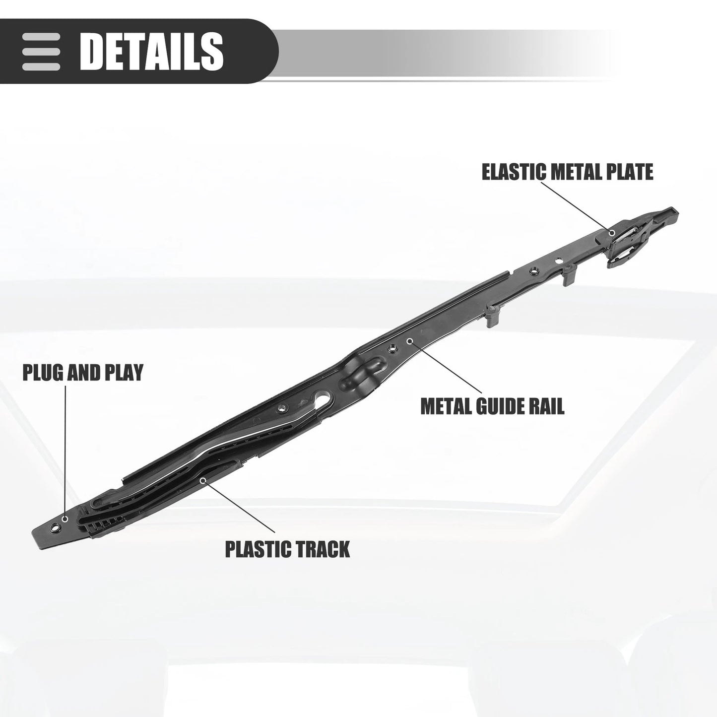 Sunroof Track Guide Rails Assembly Repair Kit for Ford F150 F250 (2015-2023)