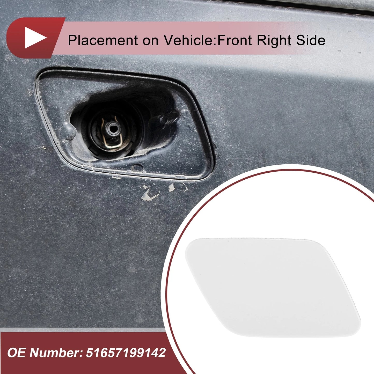 Front Right Bumper Trim Nozzle Cover for BMW X5 (2007-2013)