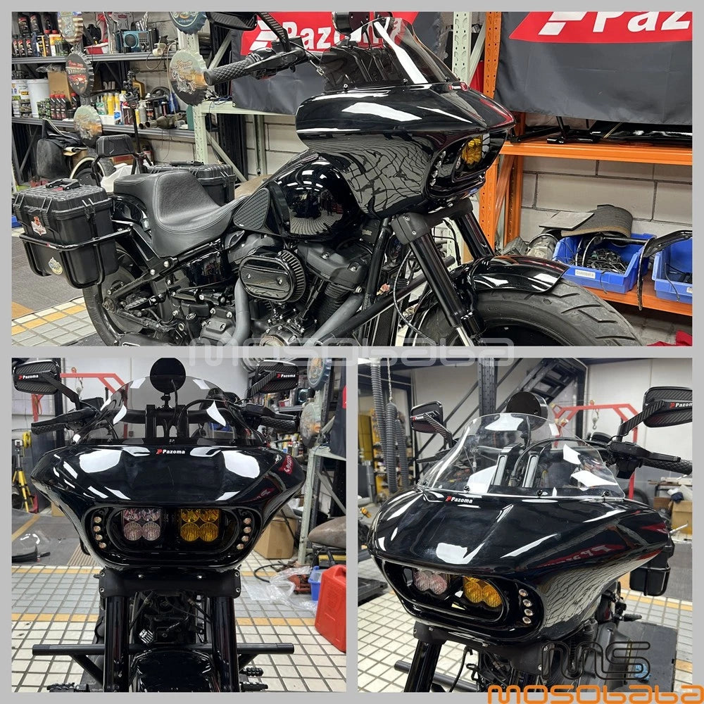 Headlight Fairing w/Dual LP4 Windshield for Softail Fat Bob FXFB FXFBS (18-25)