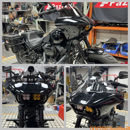Headlight Fairing w/Dual LP4 Windshield for Softail Fat Bob FXFB FXFBS (18-25)