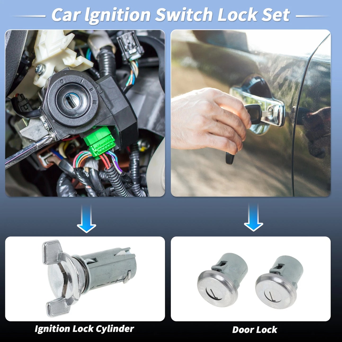 Ignition Lock Cylinder and Door Lock for Chevy Suburban (1979-1994)