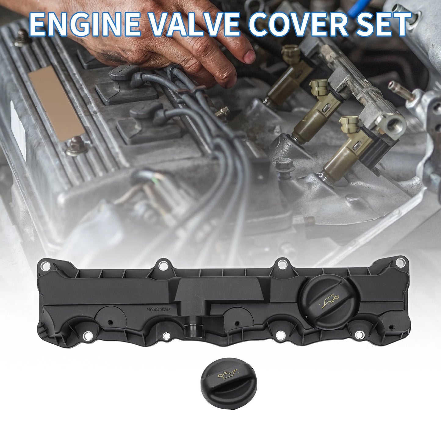 Left Engine Valve Cover with Oil Cap for Peugeot 206 (2000-2020)
