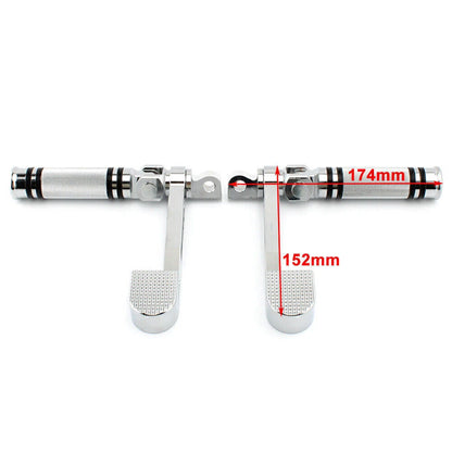 Footrest Footpegs with Heel Rest Chrome for Harley Sportster XL 883 1200 (2004-2023)