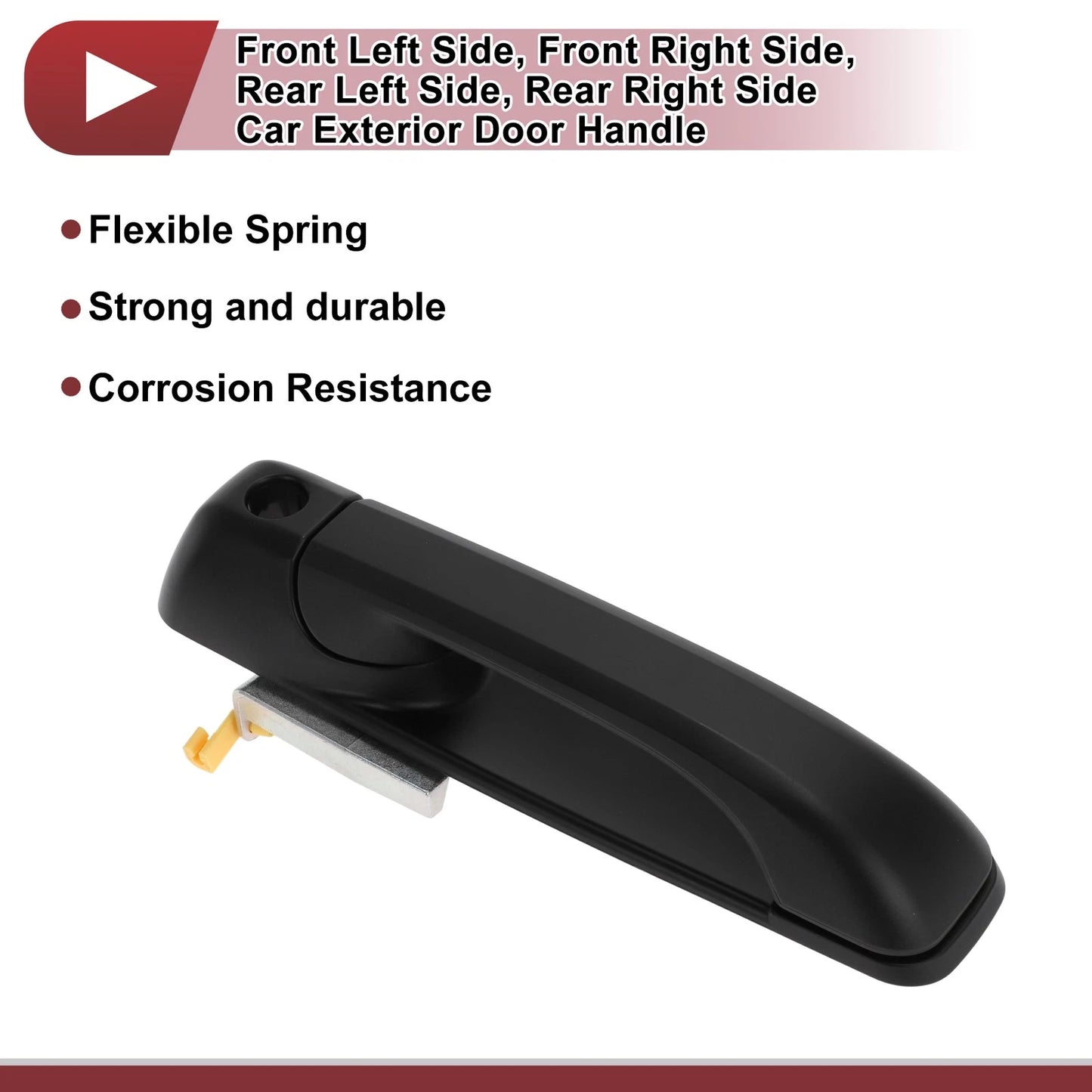 Exterior Door Handle Front/Rear Black for Dodge Ram 1500
