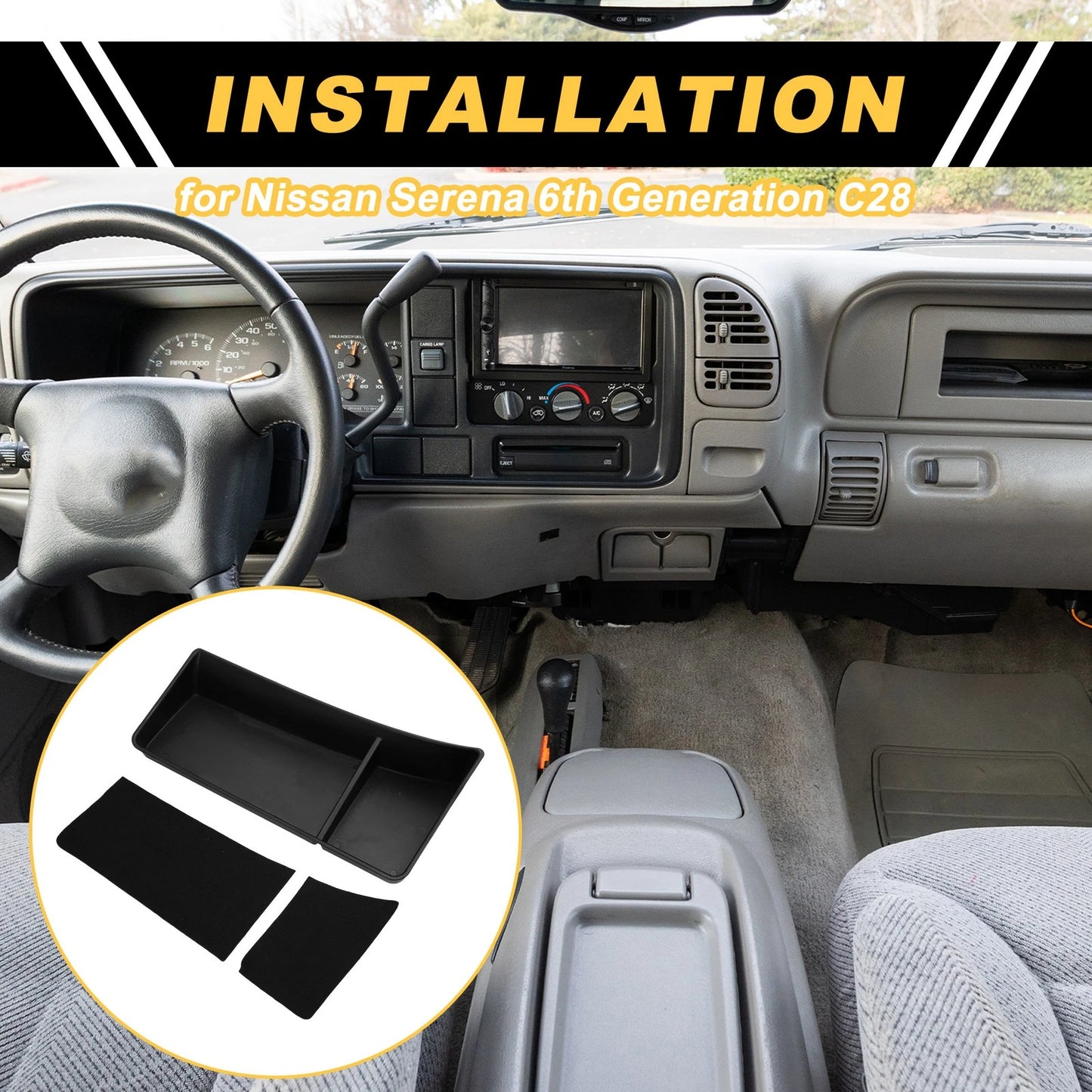 Center Console Armrest Organizer Tray for Nissan Serena (2005-2012)