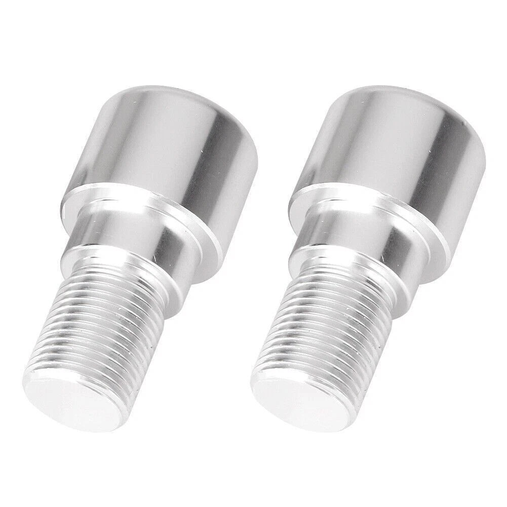 18mm Silver Motorcycle Dirt Bike Handlebar Grips End Cap Plugs (All Years)
