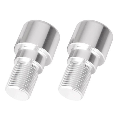 18mm Silver Motorcycle Dirt Bike Handlebar Grips End Cap Plugs (All Years)