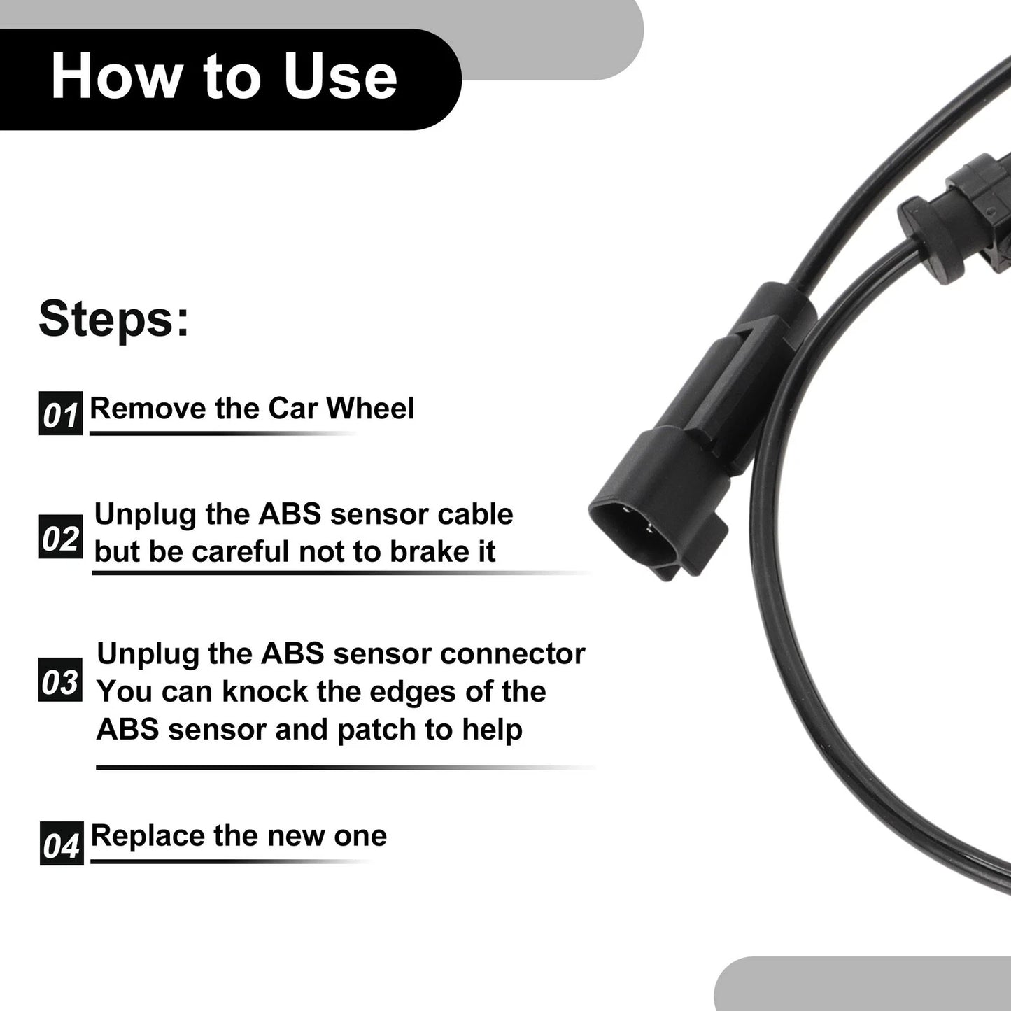 ABS Wheel Speed Sensor for Dodge Ram 1500 Pickup 2009-2010
