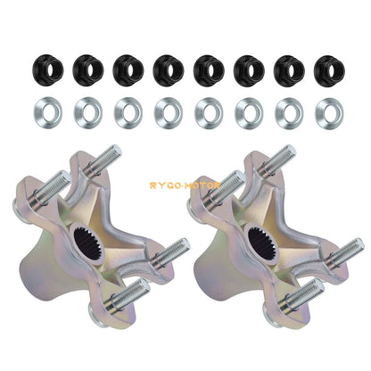 2 x Rear Wheel Hubs & Lug Nuts for Honda Sportrax 250 TRX250EX (2001–2008)