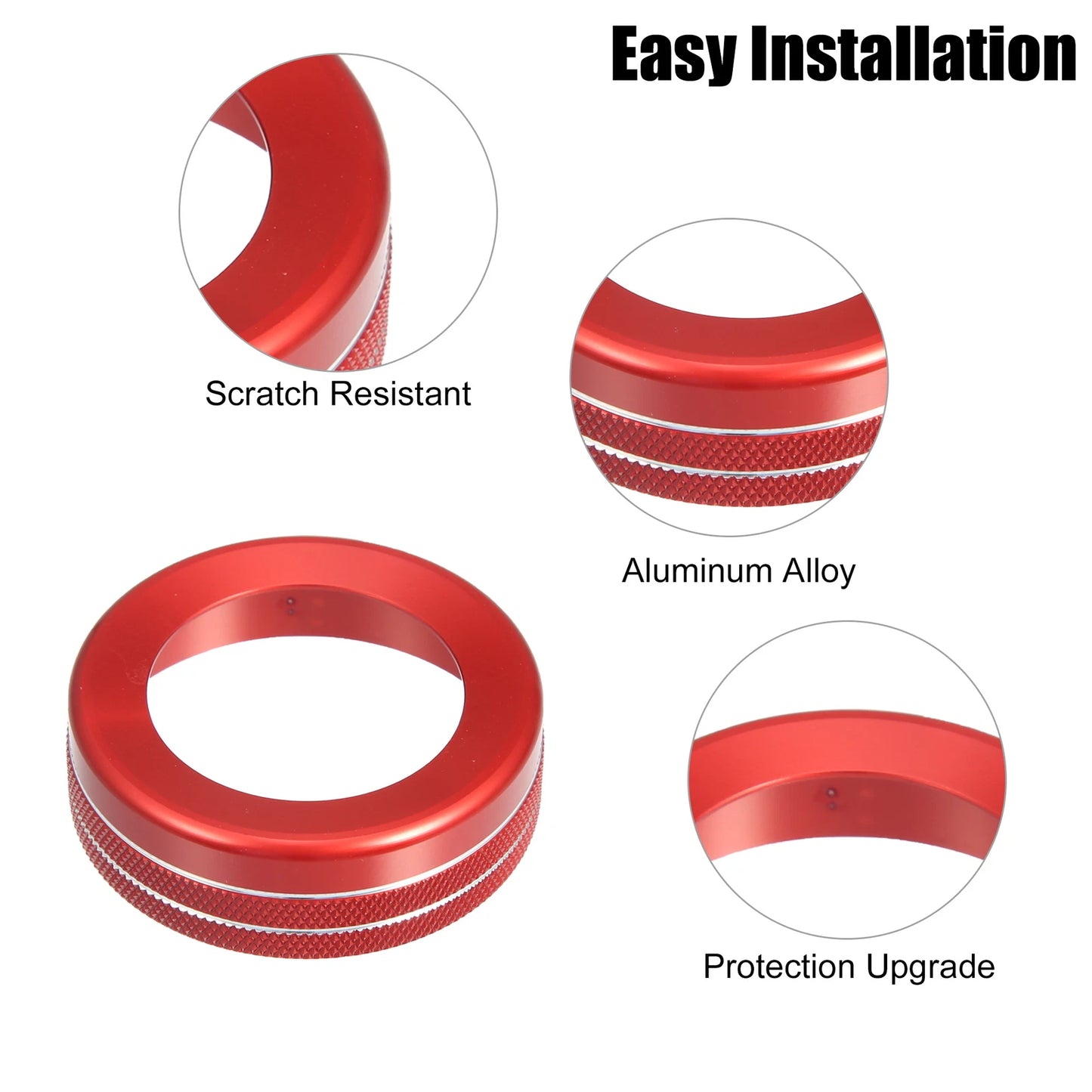 Driving Mode Knob Decoration Ring for Chevy Corvette C7 Red