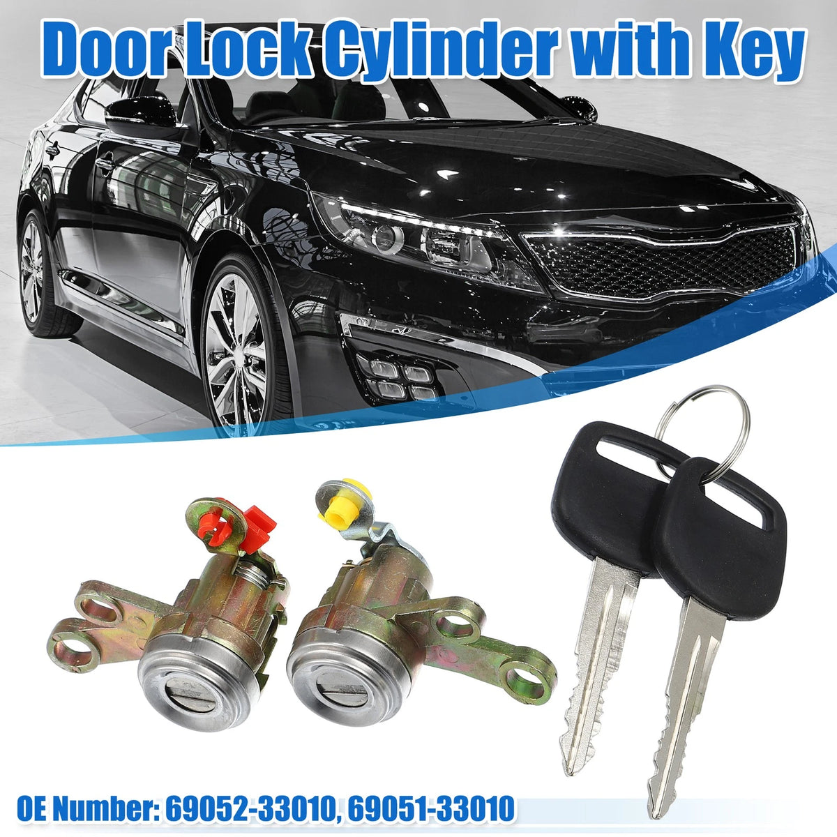 Door Lock Cylinder Set with Keys for Toyota Camry (1992-1996)