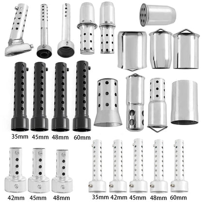 42mm Silver Universal Motorcycle Exhaust Can Silencer Muffler for Motorcycles