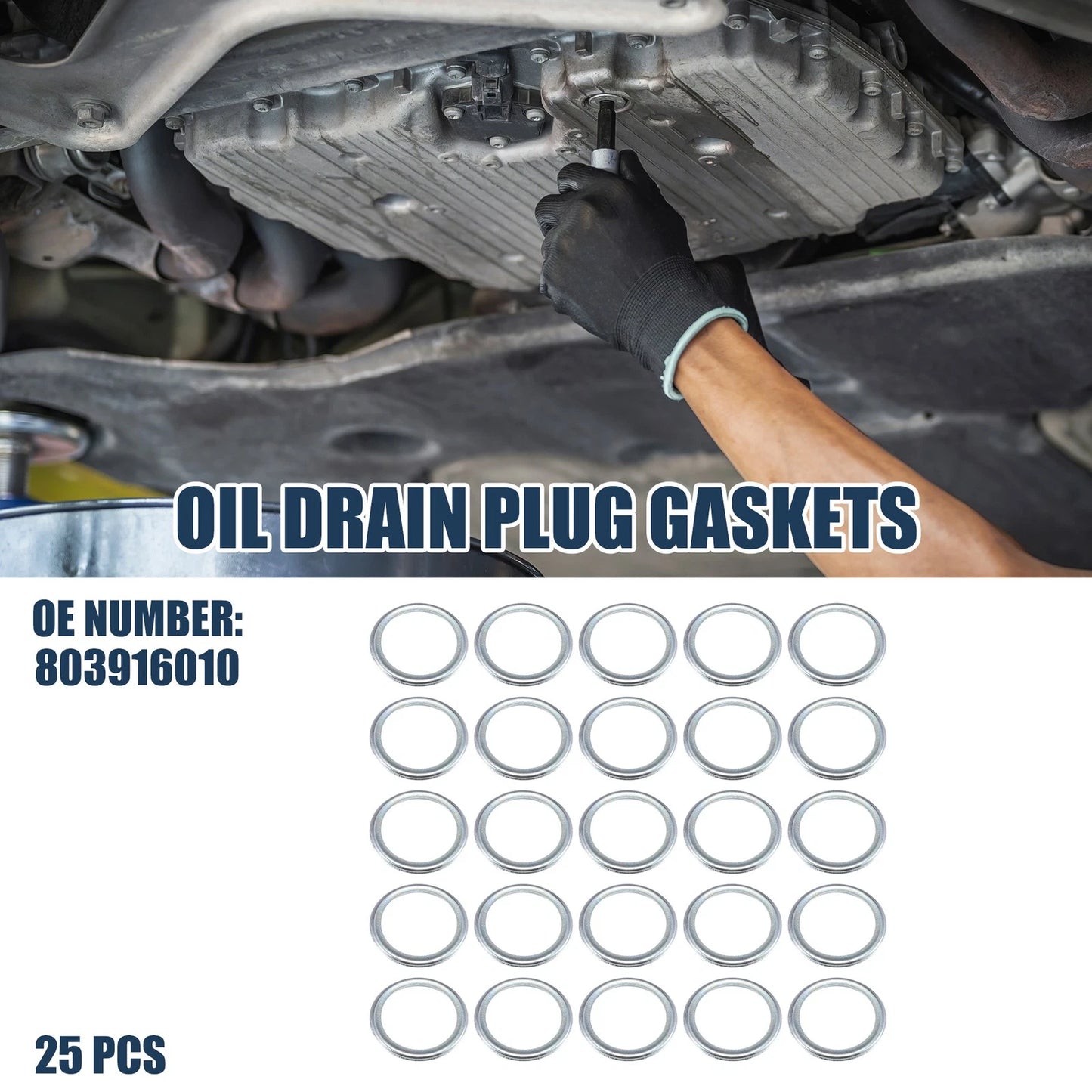25 x Oil Drain Plug Gaskets 16mm ID for Subaru WRX (2015-2023)