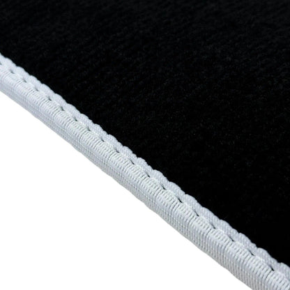 Black Floor Mats for BMW 5 Series M5 E28 with White Trim (1985-1988)