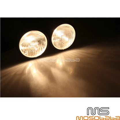 4" Chrome Dual Headlight Round Lamp for Harley Naked Bike