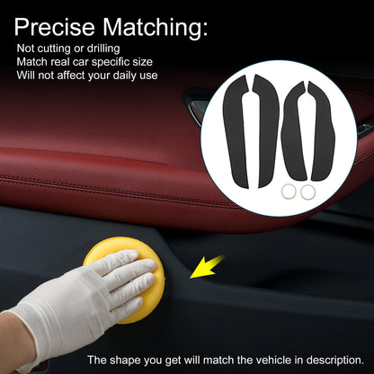Car Door Anti Kick Pad Sticker Protector for Ford Edge (2015) - Black 1 Set