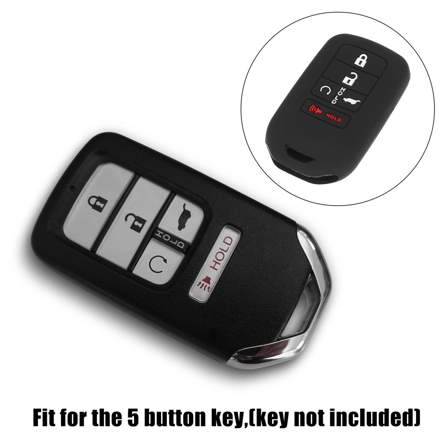 2 x Car Key Fob Covers 5 Button Protective Cases for Honda Accord Civic