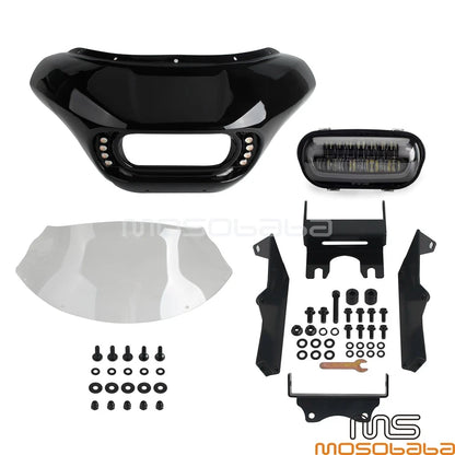 LED Front Headlight Fairing Mask Bracket for Softail Low Rider S 114 117 (2020-2023)