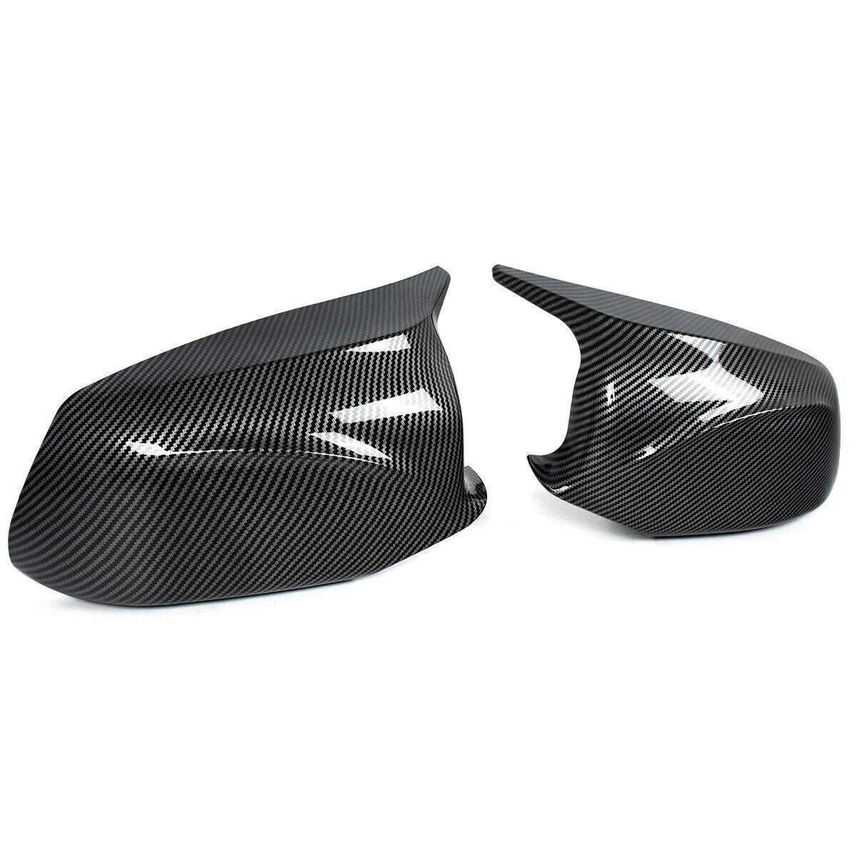 2 x Carbon Look Door Side Mirror Cover Caps for BMW F10 Sedan (2011-2013)