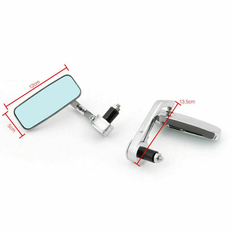 7/8" Chrome Handlebar Mount Rearview Mirrors for Universal Motor