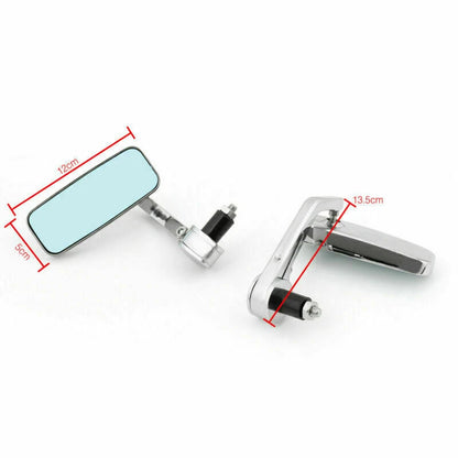 7/8" Chrome Handlebar Mount Rearview Mirrors for Universal Motor