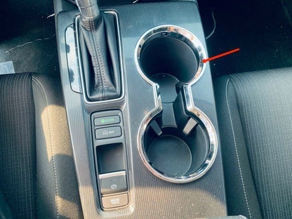 Front Holder Water Cup Frame Cover Trim for 2022-2023 Honda Civic Chrome