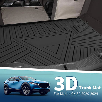 Flat Face Cargo Liner Rear Trunk Mat for Mazda CX-30 (2020-2025) 1 Pc