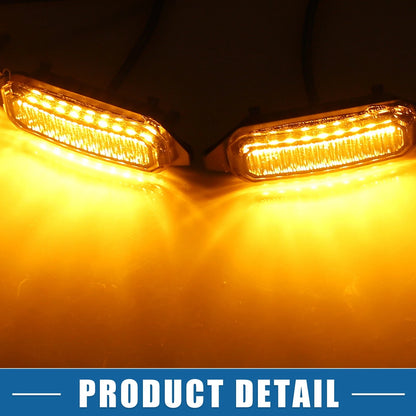 LED Front Grille Lights Set for Toyota RAV4 2019-2022 Amber Light Black