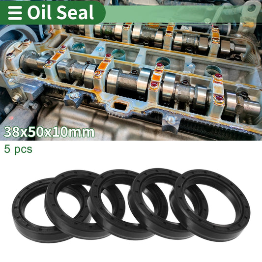 Oil Seal / 38x50x10mm 5 Pcs / NBR Rubber Shaft Seal for Make Model