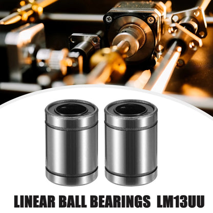4 x LM13UU 13mm IDx23mm ODx32mm Length Car Linear Ball Bearings Silver Tone