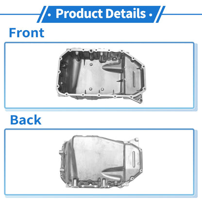 Engine Oil Pan 1Pc for Honda CR-V 2.4L (2007-2009) Aluminum Silver Tone