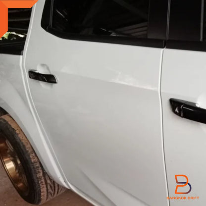 FIBER CARBON DOOR HANDLE COVERS for ISUZU D-MAX UTE SX, MU-X (2020-2023)