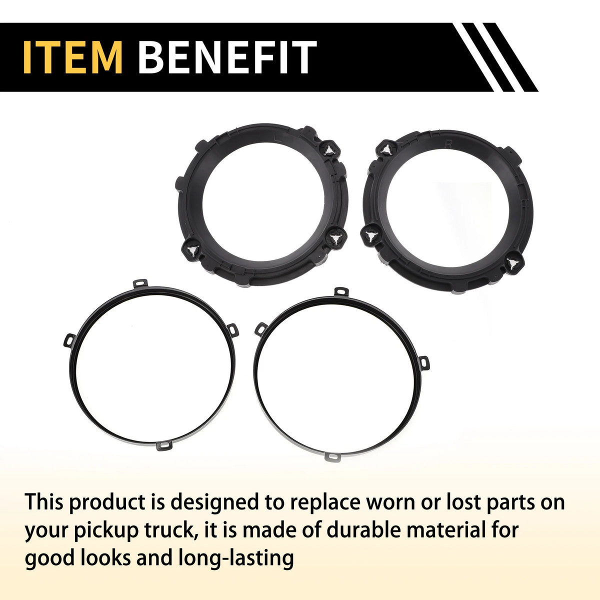 7 Inch Round Headlight Mounting Bracket Set for Jeep Wrangler TJ (1997-2006)