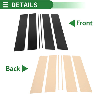 6 Pcs Door Pillar Window Trim for Honda Odyssey (2005-2010) Black