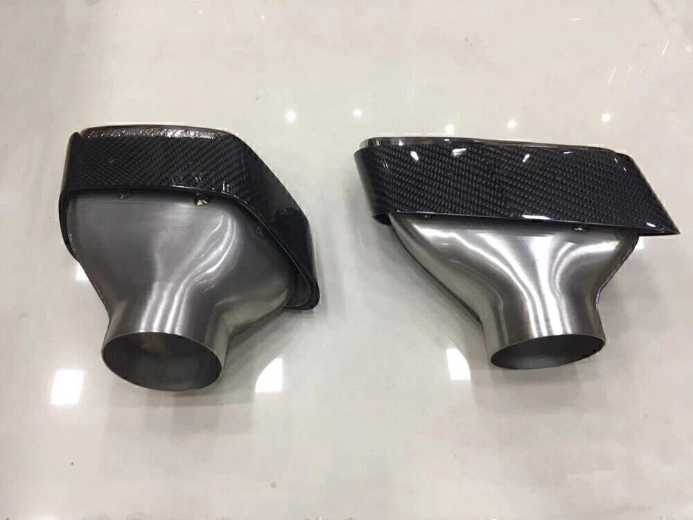 2 x Carbon Fiber Exhaust Muffler Pipes for 2019 BMW 5-Series (2019)