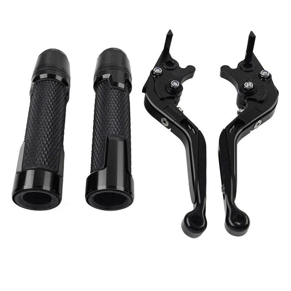 Black Folding Brake Clutch Lever Grip Set for Yamaha FZ MT 07 09 (2014-2020)
