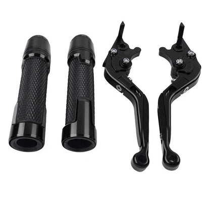 Black Folding Brake Clutch Lever Grip Set for Yamaha FZ MT 07 09 (2014-2020)