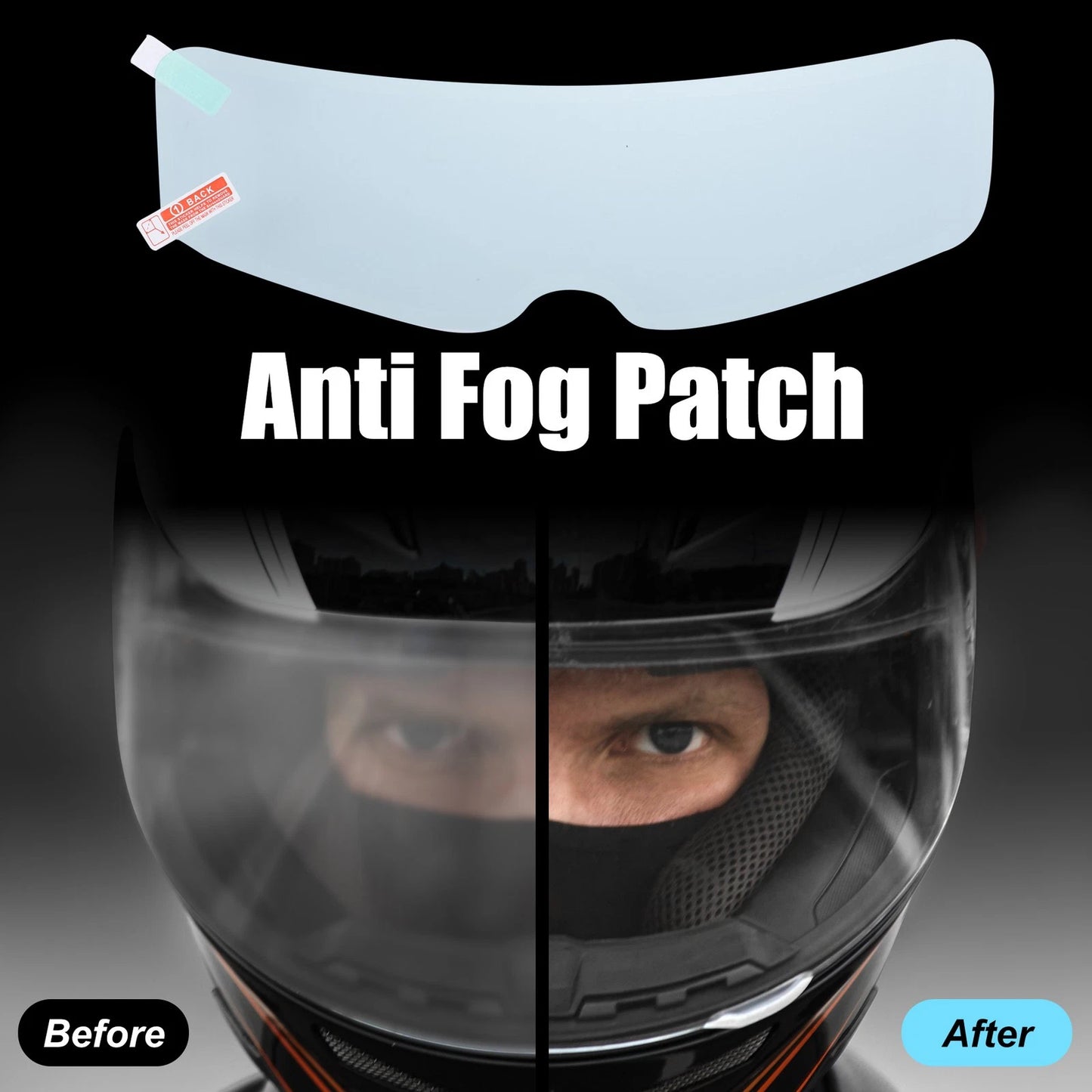 Film 8.86x2.56 Helmet Anti-Fog Lens Sticker for Motorcycle