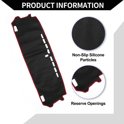 Dashboard Cover Mat for Honda FIT Shuttle GK8 (2015-2022) Black Red 1 Set