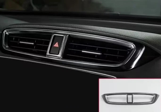 Brush Black Car Interior Kit Cover Trim Decor for Honda CR-V (2017–2022)