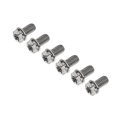 6pcs M6x35mm Titanium Torx Head Flange Screws for Motorcycle Bike Bicycle
