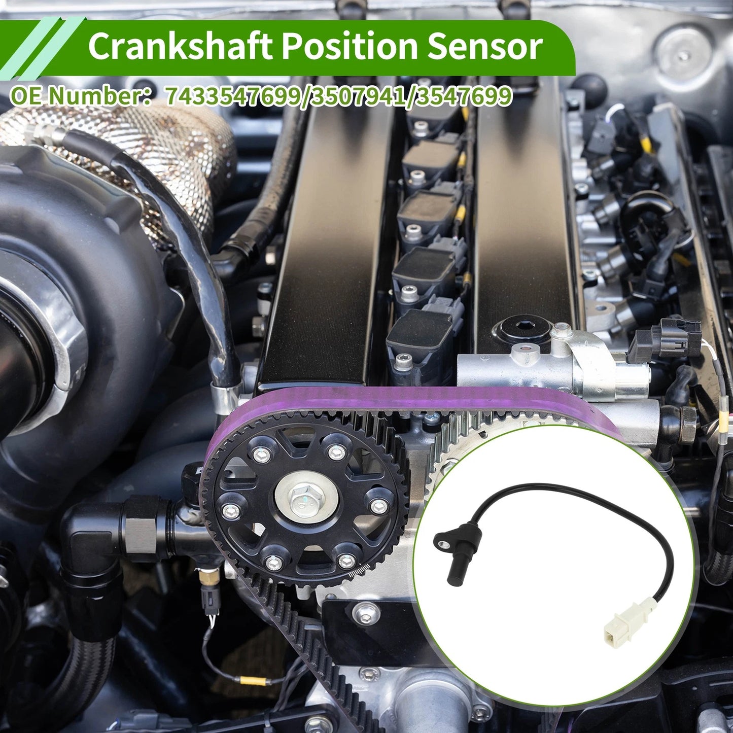 Crankshaft Position Sensor for VOLVO 960 Saloon 2.9 (1990-1996) 1 Pc