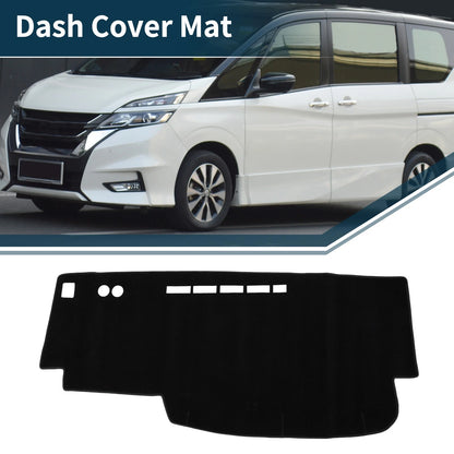 Dashboard Cover Mat for Nissan Serena C25 (2005-2010) Sun Protector Black